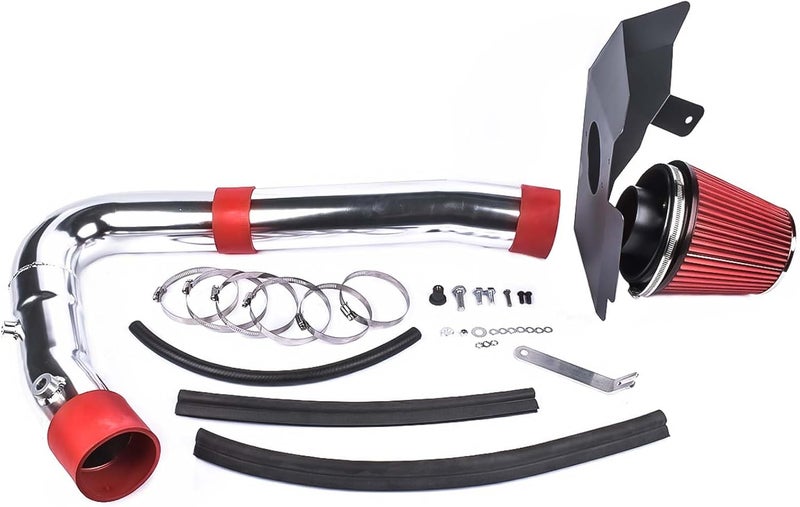 Koomaha HI-DG-12RD-01-E Cold Air Intake Kit with Red Filter and Heat Shield Replacement for 2011-2020 Chrysler 300 Dodge Challenger Charger 2014 2015 300C 3.6L V6 HI-DG-12RD-01 - Image 1